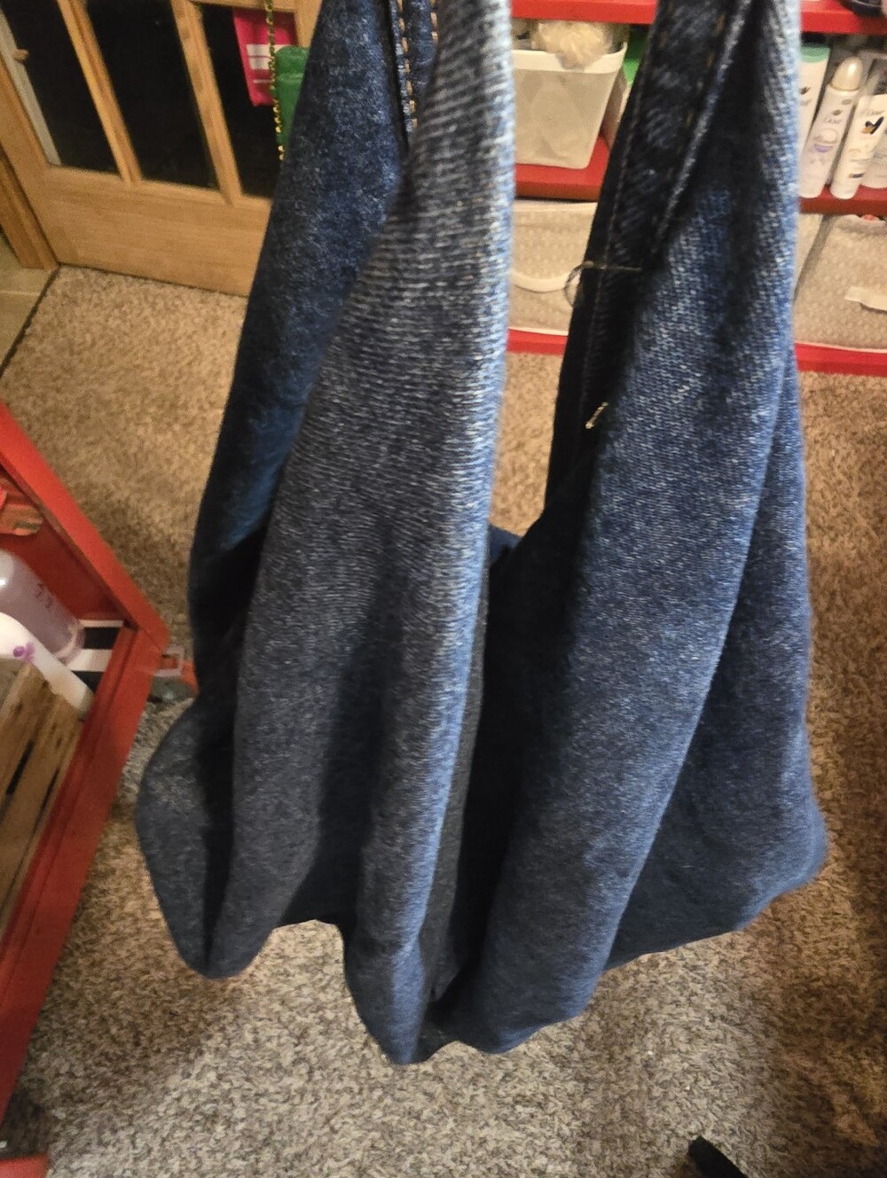 ZARA Dark Denim hobo bag - Picture 4 of 12